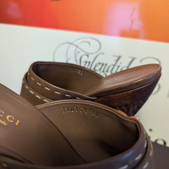 Gucci - Size 8 - Horse Bit Peep Toe Clog - Full inclusion - Picture 10 of 13